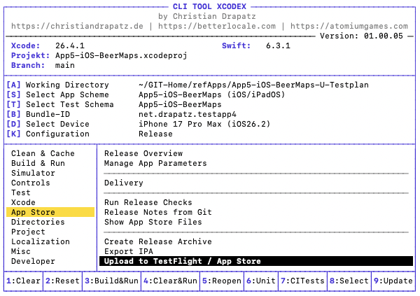 xcodex split-pane interface