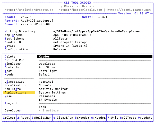Programme in xcodex