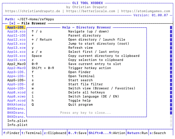Hilfe in der Browser-Ansicht